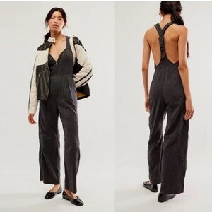 Size 4 Free People What I Want One-Piece Black/Gray